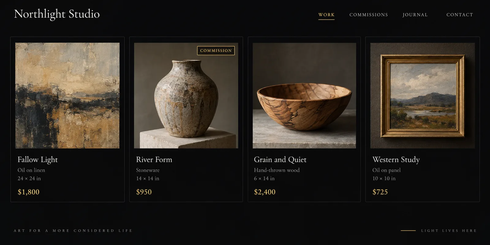 Northlight Studio concept mockup